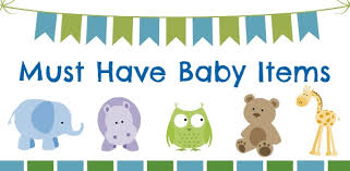 cute must have baby items sign with animals