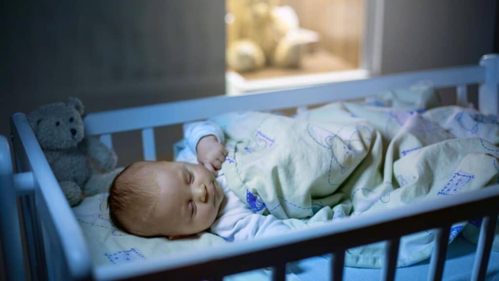 baby sleeping in crib night